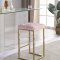 Nicola Counter Stool 906 Set of 2 Pink Velvet Fabric -Meridian