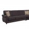 Kendrik Sectional Sofa 501450 in Chocolate Fabric by Coaster