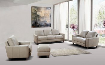 York Sofa in Taupe Leather by Beverly Hills w/Options [BHS-York Taupe]