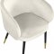 Louise Dining Chair 733 Set of 2 Cream Velvet Fabric by Meridian