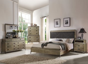 Athouman Bedroom Set 23910 in Weather Oak by Acme w/Options [AMBS-23910-Athouman USB]