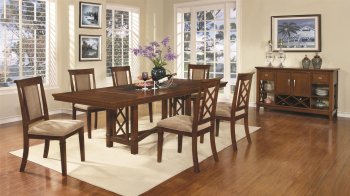 121671 Pembrook Dining Table in Walnut by Coaster w/Options [CRDS-121671 Pembrook]