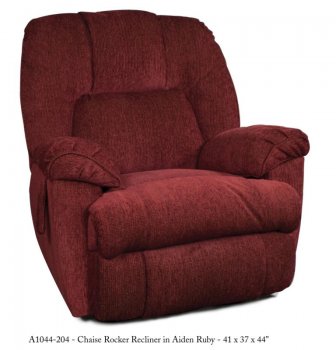 Ruby Fabric Modern Parachute Pull Chaise Rocker Recliner [CHFRC-AC-A1044-204-AidenRuby]