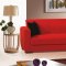 Dolce Sofa Bed in Red Microfiber by Rain w/Optional Items