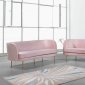 Vivian Sofa 694 in Pink Velvet Fabric by Meridian w/Options