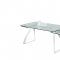 Chloe Dining Table 5Pc Set w/Clear Glass Top by Chintaly