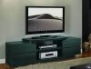 Ash Finish Modern TV Stand w/Open Shelves