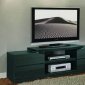 Ash Finish Modern TV Stand w/Open Shelves