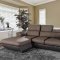 Dana Sectional Sofa CM6582 in Ash Brown Faux Nubuck Fabric