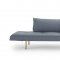 Zeal Sofa Bed in Light Blue w/Brass Legs by Innovation