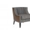 Hames Accent Chair in Brown Fabric by Bellona