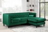 Taylor Sectional Sofa 643 in Green Velvet Fabric by Meridian