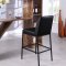 Bryce Bar Stool 919 Set of 2 in Black Faux Leather by Meridian