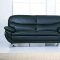 Black and Red Top Grain Leather Upholstery Sofa