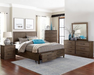 Bracco Bedroom 1769 Set in Brown Pine by Homelegance