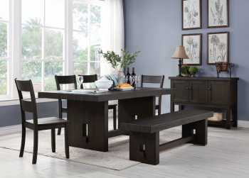 Haddie 5Pc Dining Room Set 72210 Distressed Walnut by Acme [AMDS-72210-Haddie]