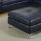 Sadie Sectional Sofa CM6178 in Dark Blue Breathable Leatherette