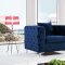 Scarlett Sofa 663 in Navy Velvet Fabric by Meridian w/Options