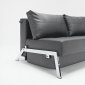 Cubed Convertible Sofa Bed Black Leatherette by Innovation