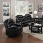 9241 Reclining Sofa in Black Bonded Leather w/Options