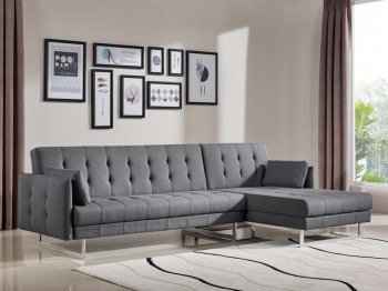 Lennox Sectional Sofa Bed 1600D in Grey Fabric by VIG [VGSS-1600D Lennox Grey]