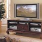 Distressed Cherry Finish Stylish TV Stand W/Media Storages