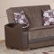 Hartford Sofa Bed in Brown Fabric & Vinyl w/Optional Items