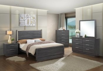 B130 Bedroom Set 5Pc in Gray by FDF [FDBS-B130]