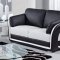 UA189 Sofa in White & Black Bonded Leather by Global Furniture