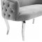 Adina Loveseat TOV-S73 in Grey Velvet Fabric by TOV Furniture