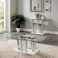 Staten 3Pc Coffee & End Table Set CM4372WH in White & Chrome