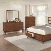 Banning Bedroom Set 5Pc 204440 in Dark Mango - Coaster w/Options