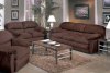 Espresso Micro Suede Oversized Sofa & Loveseat Set