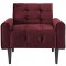 Delve Sofa in Maroon Velvet Fabric by Modway w/Options