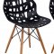 Akron Set of 4 Dining Chairs AK19BL in Black by LeisureMod