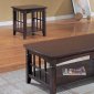 Espresso Finish Modern 3Pc Coffee Table Set w/Bottom Shelf