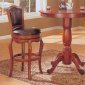 Distressed Cherry Finish Bar Table with Swivel Bar Stools