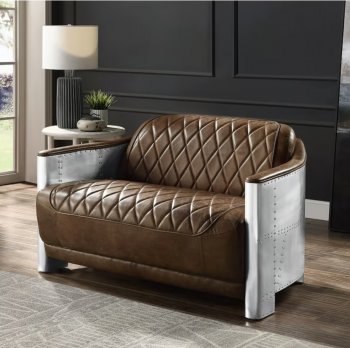 Sedna Loveseat LV01984 in Espresso Top Grain Leather by Acme [AMS-LV01984 Sedna]