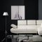 T60 White Leather Sectional Sofa w/Adjustable Headrests & Arm