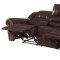 Center Hill Recliner Sofa 9668NDB in Dark Brown by Homelegance