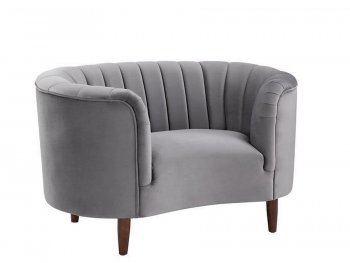 Millephri Chair LV00168 in Gray Velvet by Acme [AMAC-LV00168 Millephri]