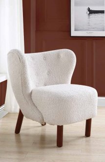 Zusud Accent Chair AC00228 in White Teddy Sherpa by Acme