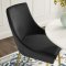 Viscount Dining Chair 3808 Set of 2 in Black Velvet by Modway