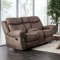 Celia Reclining Sofa & Loveseat Set CM6583 in Brown Leatherette