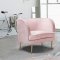 Vivian Sofa 694 in Pink Velvet Fabric by Meridian w/Options