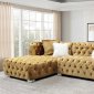 LCL-018 Sectional Sofa in Gold Velvet