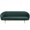 Sublime Sofa in Green Velvet Fabric by Modway