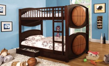 CM-BK065-BSKT-T Olympic V Twin/Twin Bunk Bed with Options [FAKB-CM-BK065-BSKT-T Olympic V]