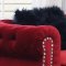 Sahara Sofa & Loveseat Set in Red Fabric w/Options