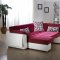 Two-Tone Pink & White Convertible Sectional Sofa w/Storage